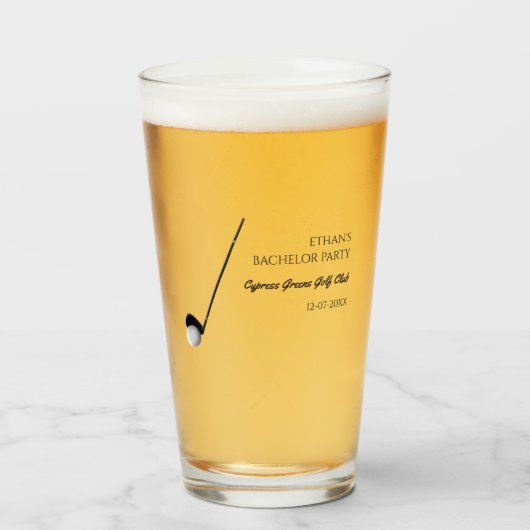 Golf Bachelor Party - Golfreis Classic Stijlvol Glas (Voorkant gevuld)