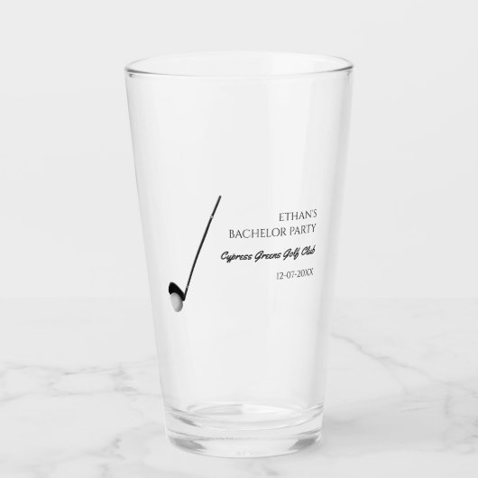 Golf Bachelor Party - Golfreis Classic Stijlvol Glas (Voorkant)