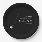 Golf Bachelor Party - Golfreis Classic Stijlvol Papieren Bordje (Voorkant)