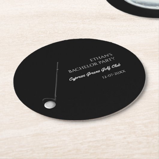 Golf Bachelor Party - Golfreis Classic Stijlvol Ronde Kartonnen Onderzetter (Gebogen)