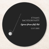 Golf Bachelor Party - Golfreis Classic Stijlvol Ronde Kartonnen Onderzetter (Voorkant)