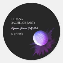 Golf Bachelor Party - Golfreis Classic Stijlvol Ronde Sticker