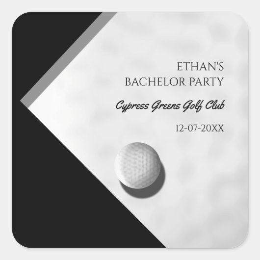 Golf Bachelor Party - Golfreis Classic Stijlvol Vierkante Sticker (Voorkant)