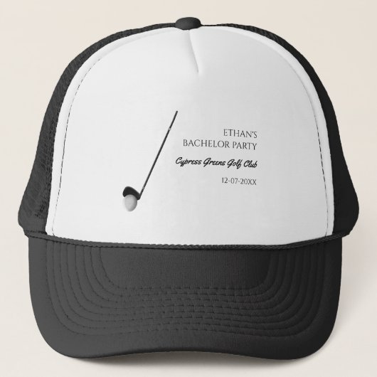 Golf Bachelor Party - Golfreis Klassiek Stijlvol Trucker Pet (Voorkant)