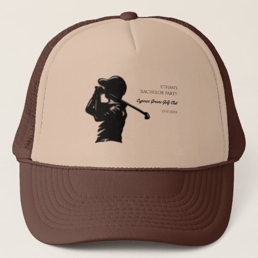 Golf Bachelor Party - Golfreis Klassiek Stijlvol Trucker Pet (Voorkant)