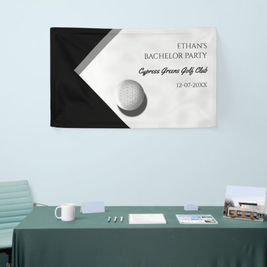 Golf Bachelor Party - Golftrip Klassiek Stijlvol Spandoek (Beurs)
