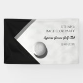 Golf Bachelor Party - Golftrip Klassiek Stijlvol Spandoek (Horizontaal)