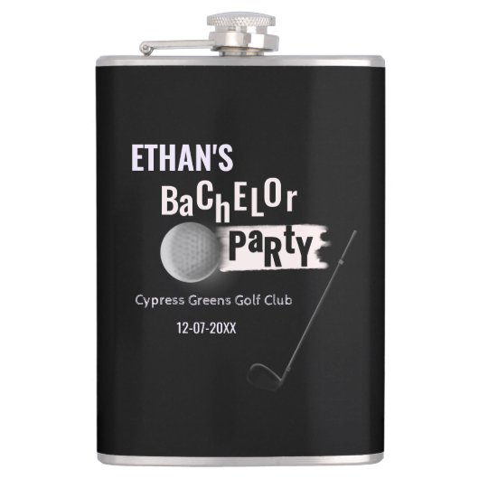 Golf Bachelor Party - golfuitje Classic Stijlvol Heupfles (Voorkant)