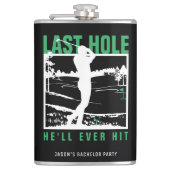 Golf Bachelor Party Grappig Laatste Hole Die Hij Z Heupfles (Voorkant)