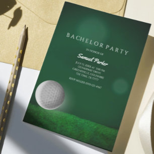 Golf Bachelor Party Groen - Golfbal - Golfers Kaart
