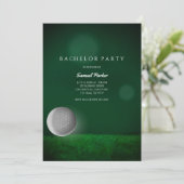 Golf Bachelor Party Groen - Golfbal - Golfers Kaart (Staand voorkant)