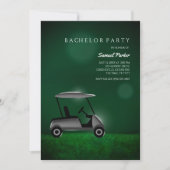 Golf Bachelor Party Groen - Golfkar - Golfspeler Kaart (Voorkant)