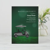 Golf Bachelor Party Groen - Golfkar - Golfspeler Kaart (Staand voorkant)