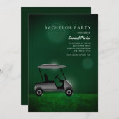 Golf Bachelor Party Groen - Golfkar - Golfspeler Kaart (Voorkant / Achterkant)