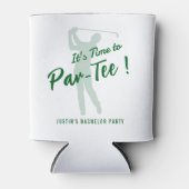 Golf Bachelor Party It's Time to Par-Tee Blikjeskoeler (Voorkant)