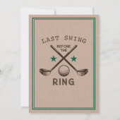 Golf Bachelor Party Kaart (Achterkant)