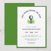 Golf Bachelor Party Kaart (Voorkant / Achterkant)