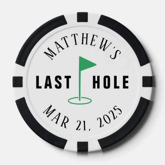 Golf Bachelor Party Laatste Hole Poker Chips (Voorkant)