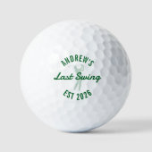 Golf Bachelor Party Laatste Swing Voor de Ring Golfballen (Voorkant)