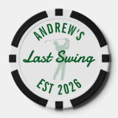 Golf Bachelor Party Laatste Swing Voor de Ring Poker Chips (Voorkant)