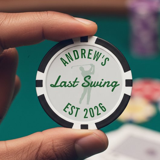 Golf Bachelor Party Laatste Swing Voor de Ring Poker Chips