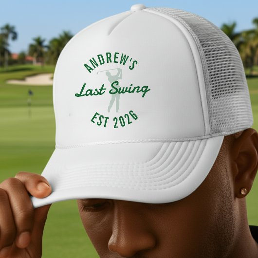 Golf Bachelor Party Laatste Swing Voor de Ring Trucker Pet