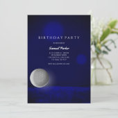 Golf Bachelor Party Navy Blue Golf Ball - Golfers Kaart (Staand voorkant)