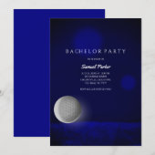 Golf Bachelor Party Navy Blue Golf Ball - Golfers Kaart (Voorkant / Achterkant)
