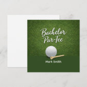 Golf Bachelor Party op het grasveld Kaart (Voorkant / Achterkant)