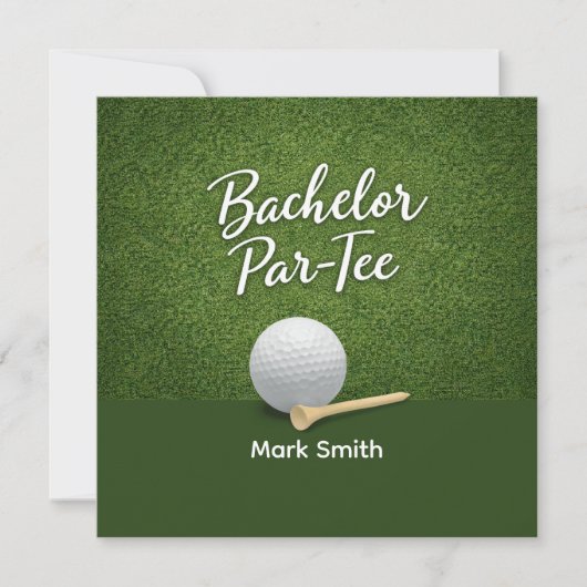 Golf Bachelor Party op het grasveld Kaart (Voorkant)