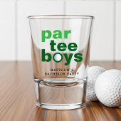 Golf Bachelor Party Par T-shirt Jongens Wit Shot Glas