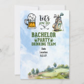 Golf bachelor Party uitnodiging opslaan datum golf (Voorkant)