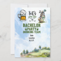 Golf bachelor Party uitnodiging opslaan datum golf