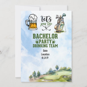Golf bachelor Party uitnodiging opslaan datum golf