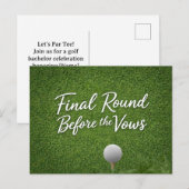 Golf Bachelor thema op groen gras Briefkaart (Voorkant / Achterkant)