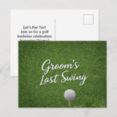 Golf Bachelor thema op groen gras Briefkaart (Voorkant / Achterkant)