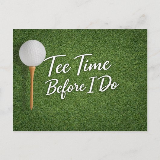Golf Bachelor thema op groen gras Briefkaart (Voorkant)