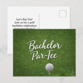 Golf Bachelor thema op groen gras Briefkaart (Voorkant / Achterkant)