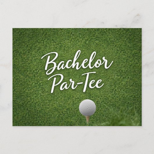 Golf Bachelor thema op groen gras Briefkaart (Voorkant)