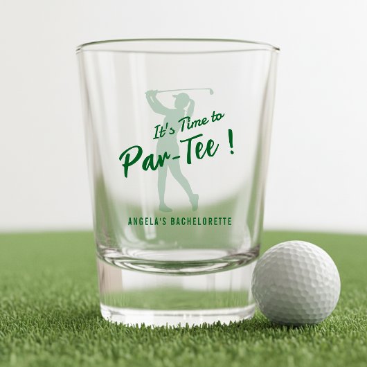 Golf Bachelorette Feest - Tijd om te Par-Tee Shot Glas