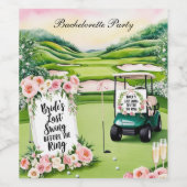 Golf Bachelorette-feest voor golfer Wijn Etiket (Enkel label)