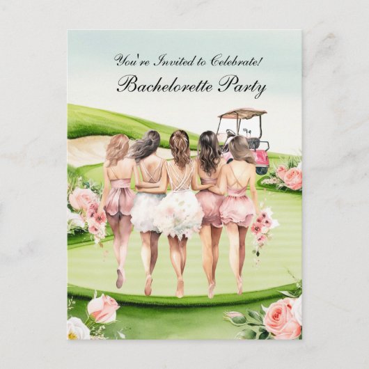 Golf Bachelorette-feest voor golfers Briefkaart (Voorkant)