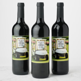 Golf Bachelorette-feest voor golfers Wijn Etiket