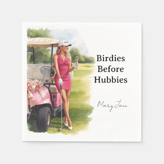 Golf Bachelorette Par-Tee party  Servet (Voorkant)