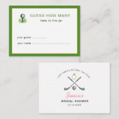 Golf Bachelorette party Bridal shower Game Informatiekaartje (Voorkant / Achterkant)