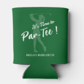 Golf Bachelorette Party Het is tijd om te Par-Tee Blikjeskoeler (Achterkant)