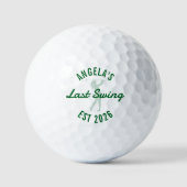 Golf Bachelorette Party Laatste Swing Voor de Ring Golfballen (Voorkant)