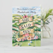 Golf Bachelorette Party op de golfbaan Kaart (Staand voorkant)