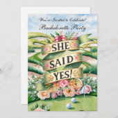 Golf Bachelorette Party op de golfbaan Kaart (Voorkant / Achterkant)