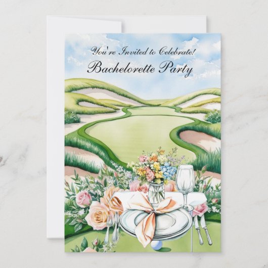 Golf Bachelorette Party op de golfbaan Kaart (Voorkant)